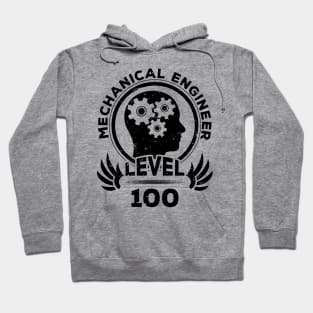 Level 100 Mechanical Engineer Gift For Mechanical Engineer Hoodie